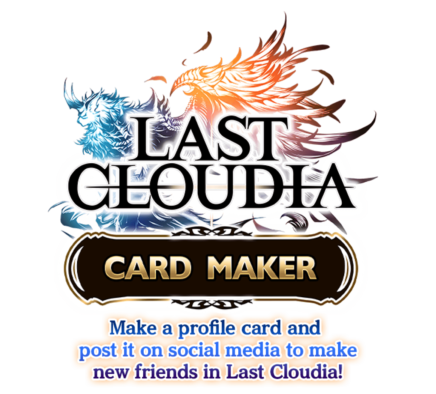 LAST CLOUDIA CARD MAKER Make a profile card and post it on social media to make new friends in Last Cloudia!